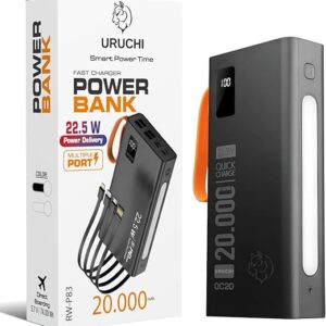 URUCHI 20000mAh PD Güç Bankası