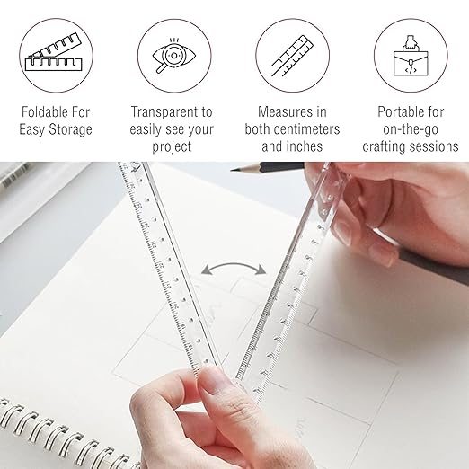 LCHYI 6pcs Clear Acrylic Rulers - Görsel 3