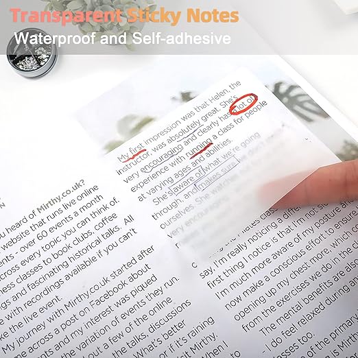MIUTME 500 adet Şeffaf Yapışkan Notlar - Görsel 2